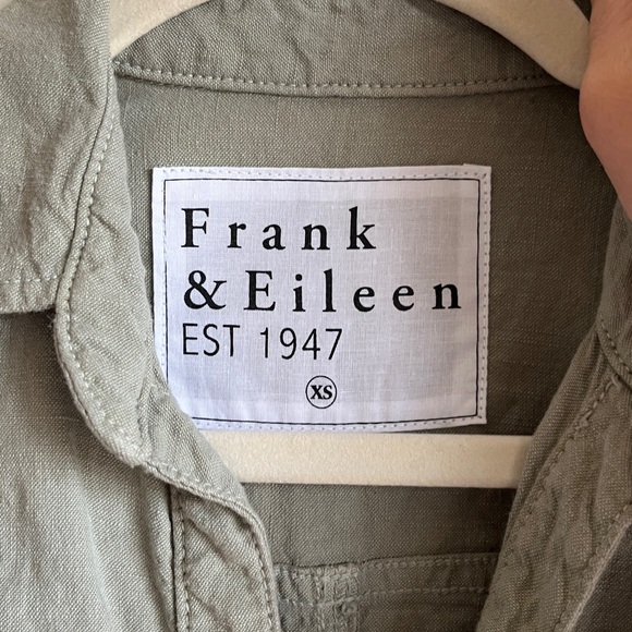 Frank & Eileen Ireland Long Sleeve Green Sage Short Summer Boho Playsuit Sz XS - Picture 5 of 11